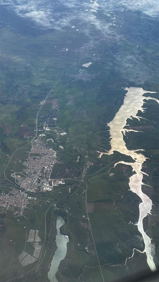 Vista aérea del pantano de Sierra Boyera