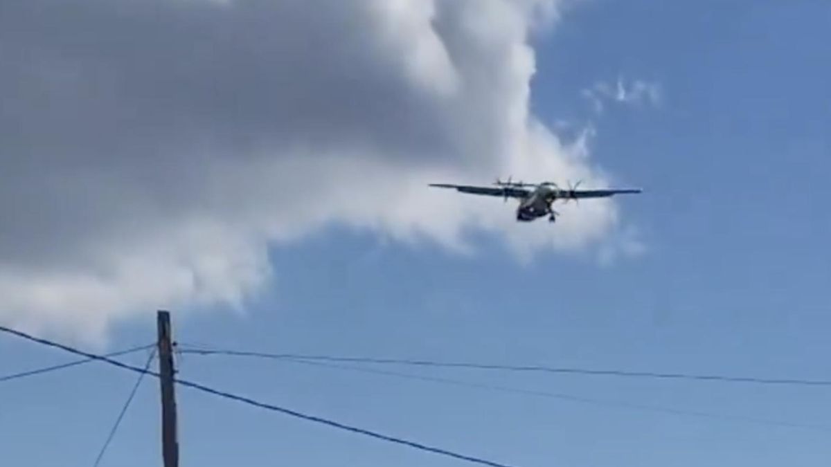 La borrasca Therese complica el aterrizaje de un avión en La Palma