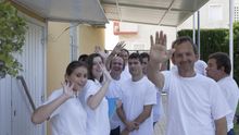 Monitores y usuarios de Residencia San Sebastián, de Fundación SAMU.