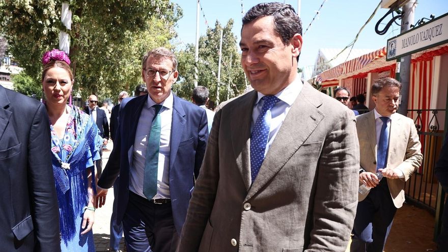 El "buen rollo" de Montero y el debut de Feijóo, primeras incursiones políticas en la Feria de Abril con Doñana de fondo