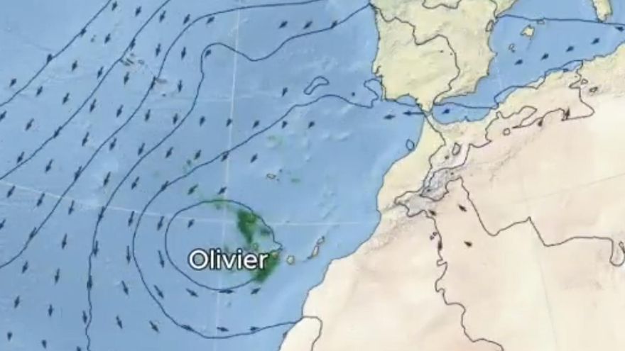 Aemet lanza una nota informativa para Canarias por la llegada de la borrasca Olivier