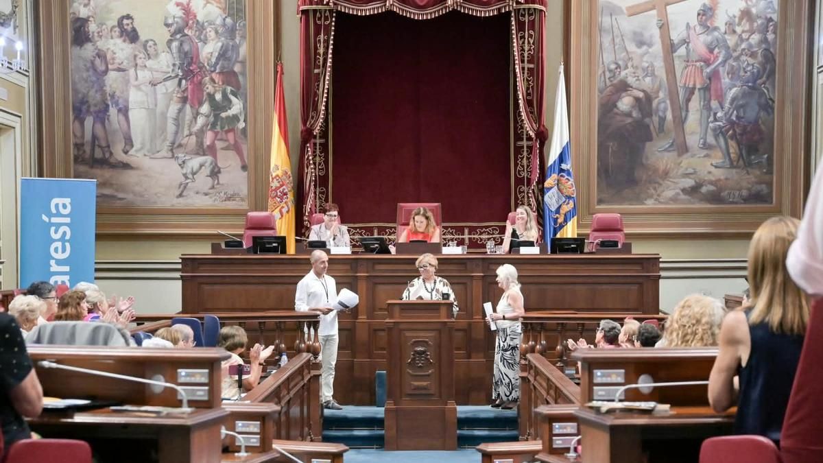 Las personas mayores de  La Palma reclaman en el  Parlamento de Canarias un Plan de Movilidad y Transporte