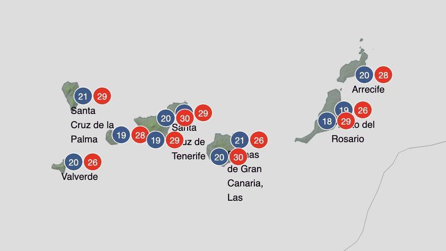 Vuelven las temperaturas de 30 grados y la calima: el tiempo de esta semana en Canarias