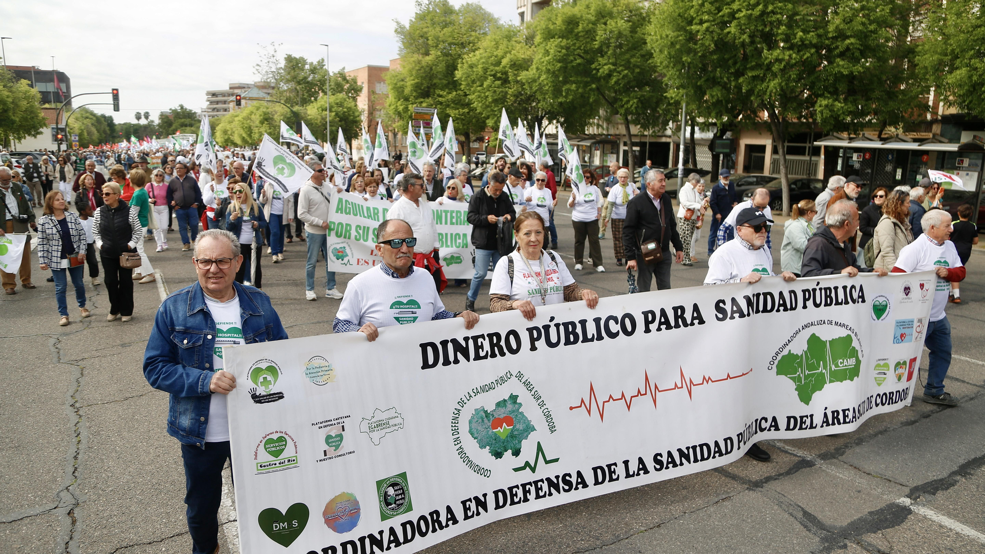 Manifestación de las Mareas Blancas por la sanidad pública