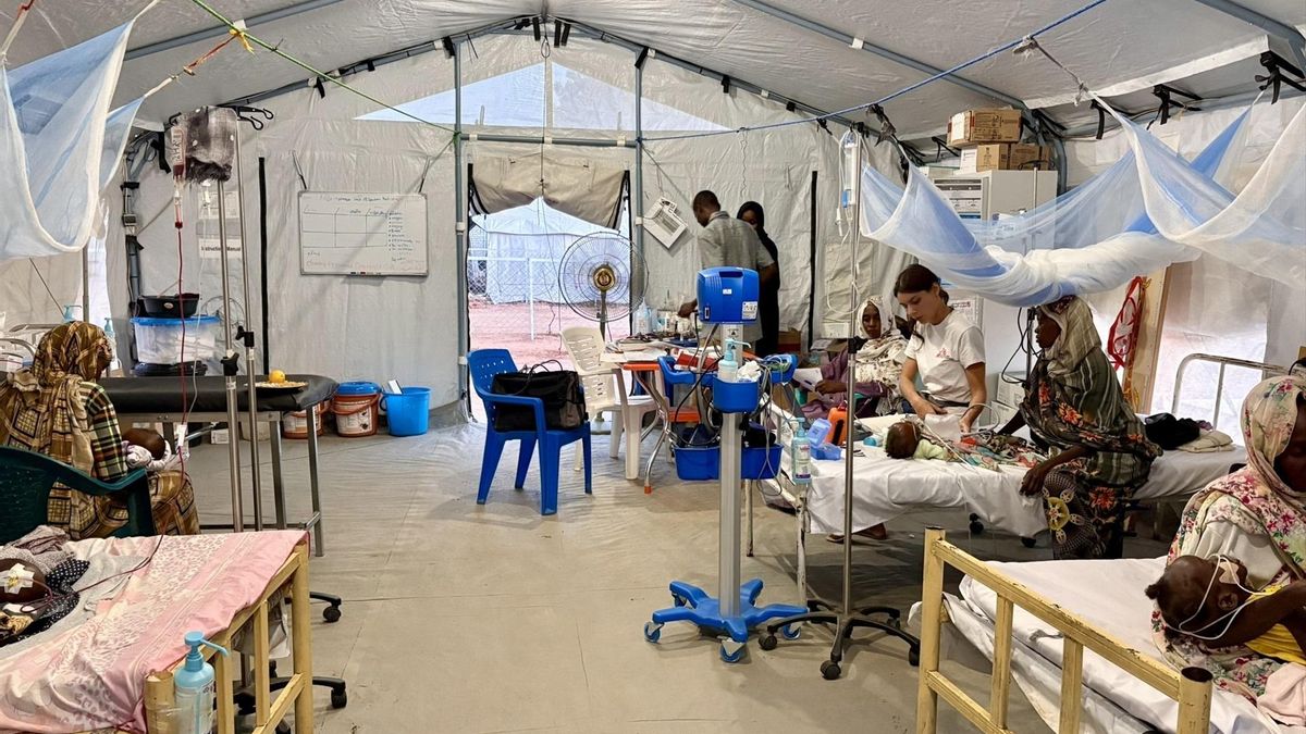 Unidad de cuidados intensivos en el área de pediatría en un hospital en Tawila, Sudán.