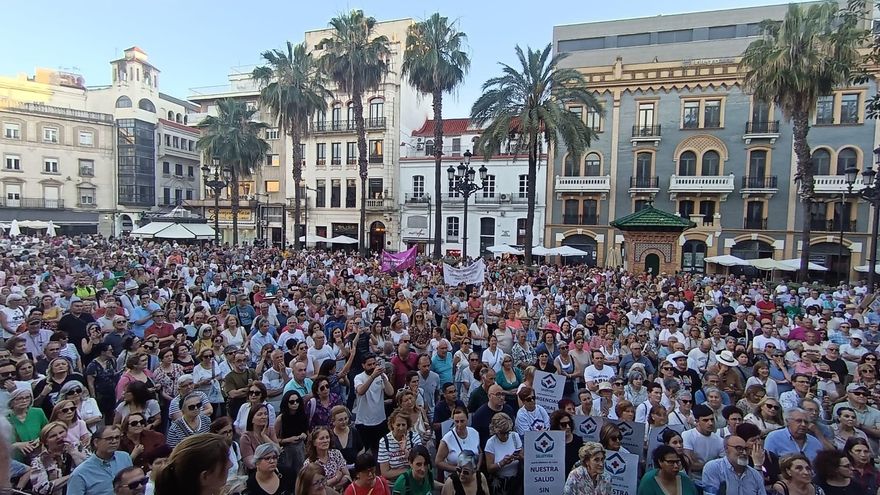 Manifestación por la sanidad pública en Huelva.