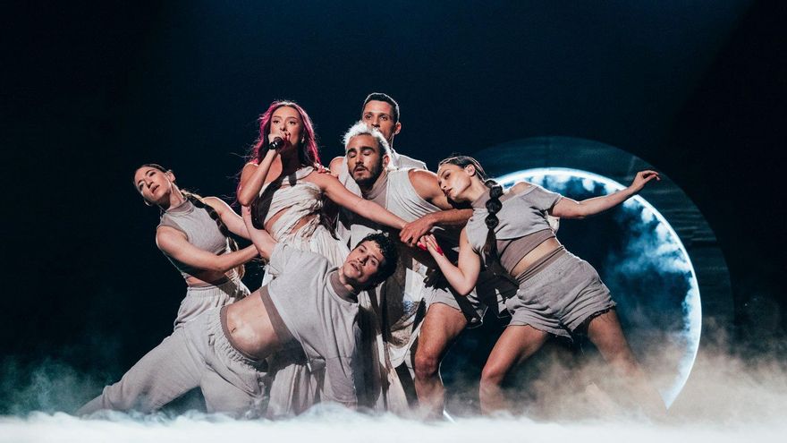 Eden Golan, durante uno de sus ensayos en Eurovisión 2024