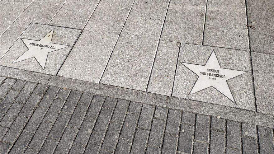 Las estrellas de Adolfo Marsillach y Enrique San Francisco, últimas incorporaciones al Paseo de la Fama de Madrid.
