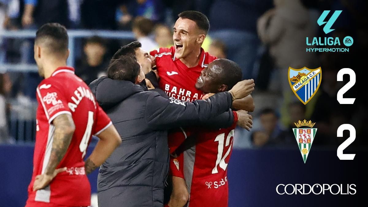 Marcador Málaga CF 2-2 Córdoba CF