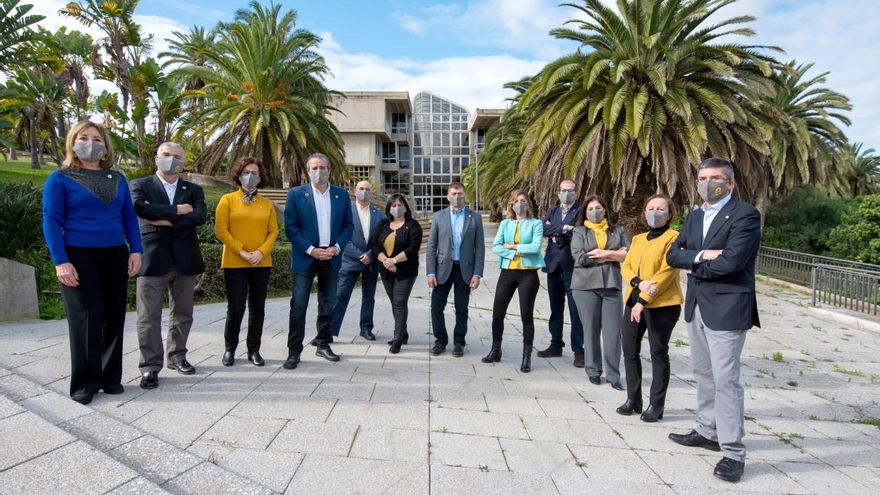 El equipo de Rafael Robaina en la candidatura al rectorado de la ULPGC.