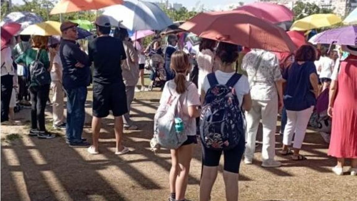 Concentración en el Parque de Santander. Queremos sombras.
