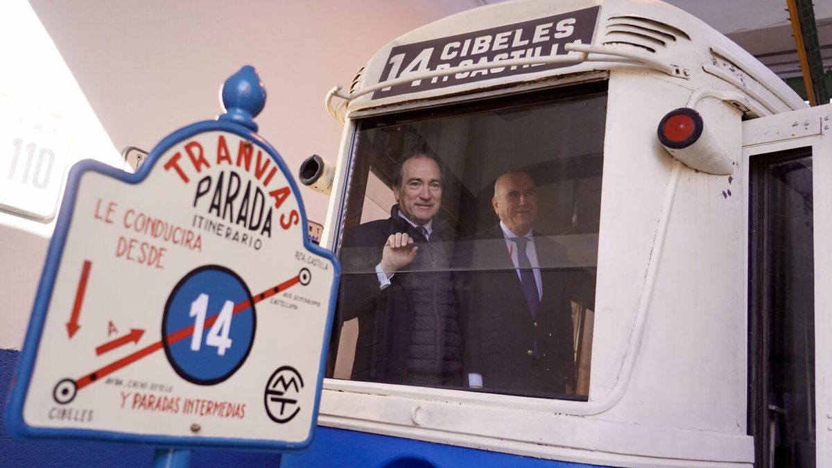 Carabante y el presidente de la EMT, en la presentación del tranvía