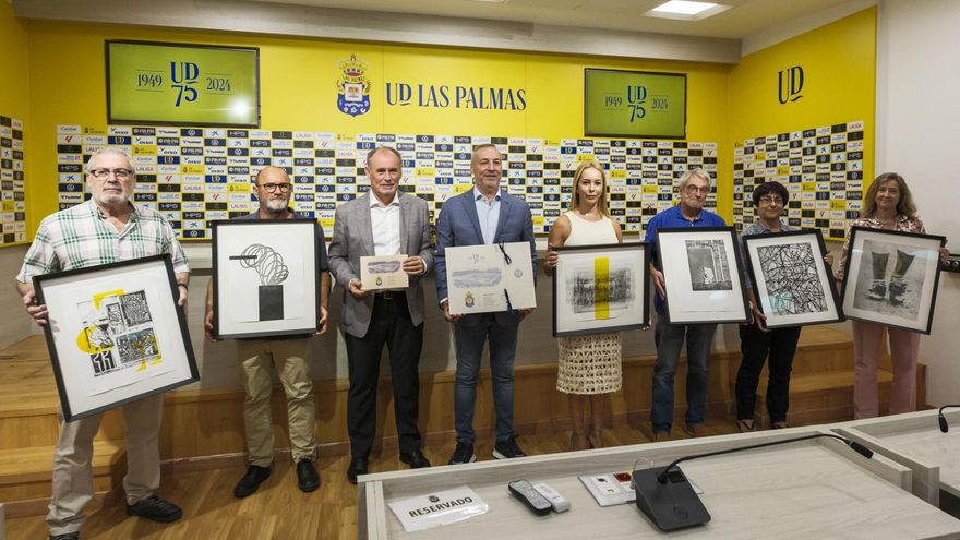 La UD Las Palmas refleja su 75 aniversario en seis láminas