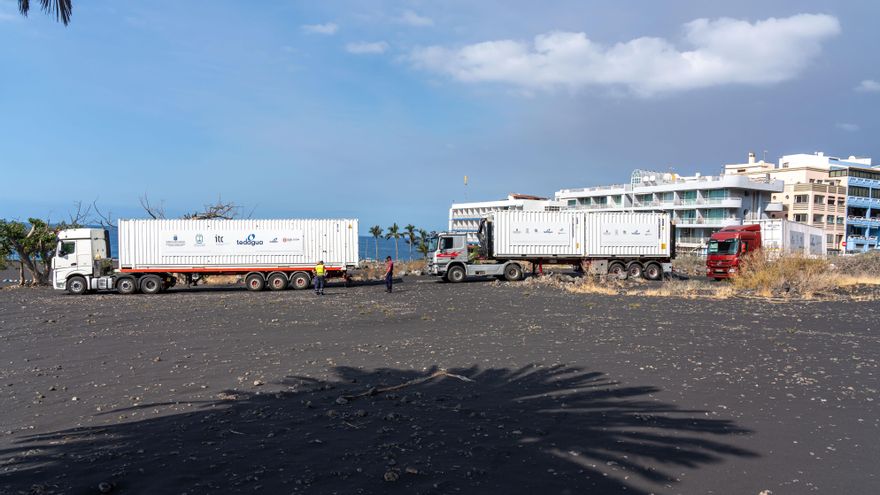 Desaladoras portátiles trasladadas a La Palma