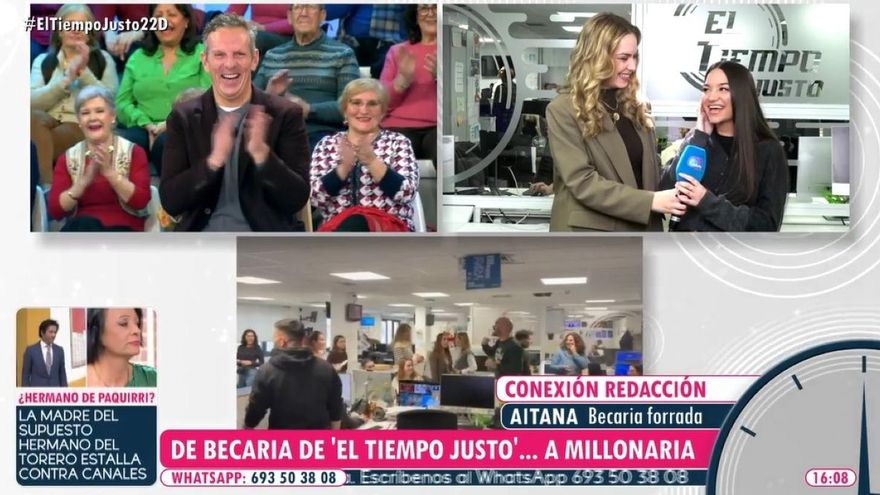 De becaria de Telecinco, a millonaria con 3 décimos de El Gordo: "Aunque me haya tocado no me voy a ir de aquí"