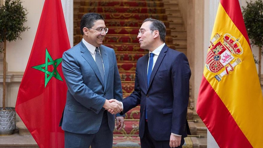 Encuentro entre  los ministros de Exteriores de España y Marruecos, José Manuel Albares y Nasser Bourita.