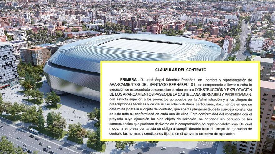 Ayuntamiento y Real Madrid firman los parkings del Bernabéu: contrato y detalles para facturar 470 millones sobre el espacio público
