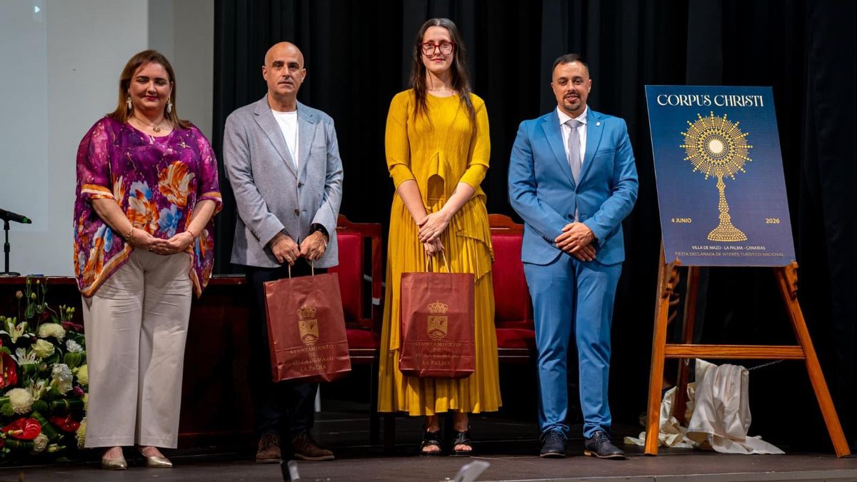Villa de Mazo inaugura el Corpus Christi 2026 con el pregón de Óscar Jesús Fumero y el cartel de Lucía Hernández