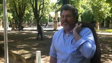 Joantxo López de Uralde, co-portavoz de Equo, en el parque de La Florida de Vitoria