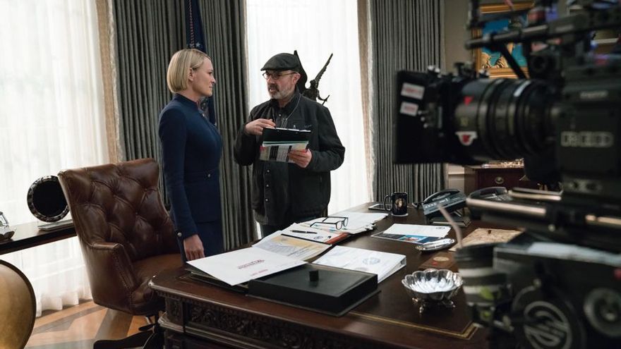 Imagen del rodaje de la temporada final de House of Cards