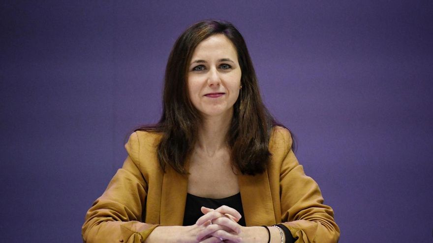 La secretaria general de Podemos, Ione Belarra, durante una reunión de Podemos con su Consejo Ciudadano Estatal, en la sede del partido, a 2 de febrero de 2024, en Madrid (España).