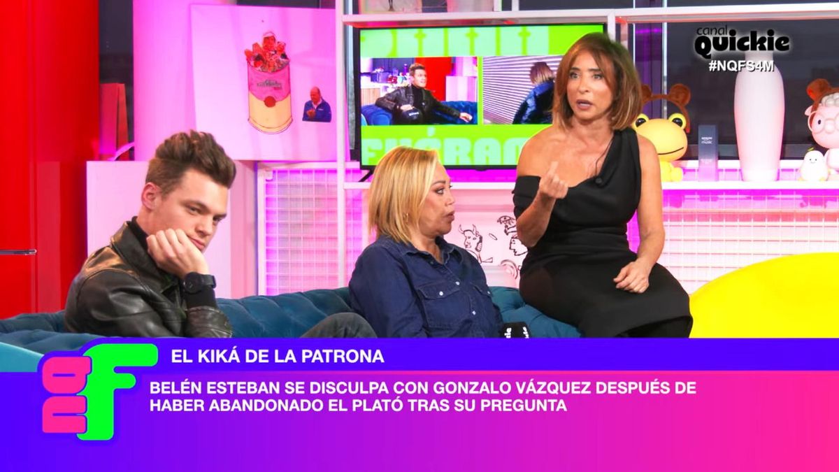 Gonzalo Vázquez, Belén Esteban y María Patiño en 'Ni que fuéramos Shhh'