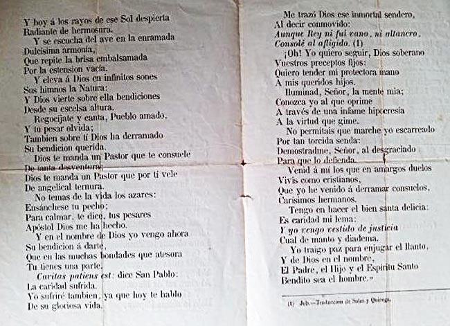 Oda al obispo Argüelles.