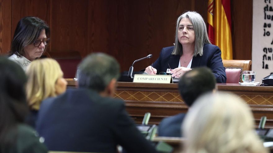 Francisca Muñoz Cano, durante la comisión en el Senado
