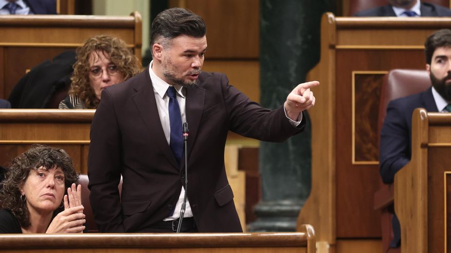 Gabriel Rufián en la sesión de control del 10 de diciembre.