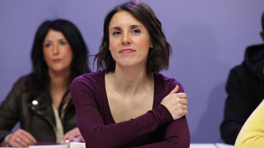 La secretaria política de Podemos y eurodiputada, Irene Montero, durante el Consejo Ciudadano Estatal de Podemos, a 20 de febrero de 2026, en Madrid (España).