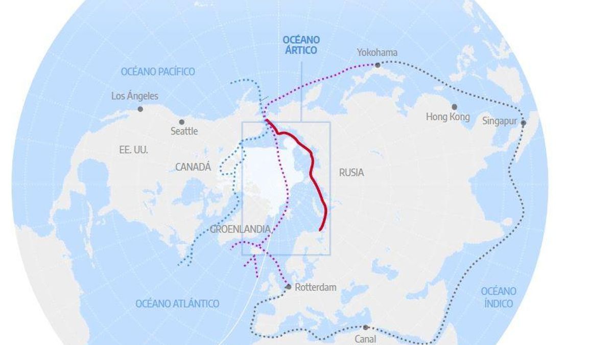 Rutas comerciales marítimas.
