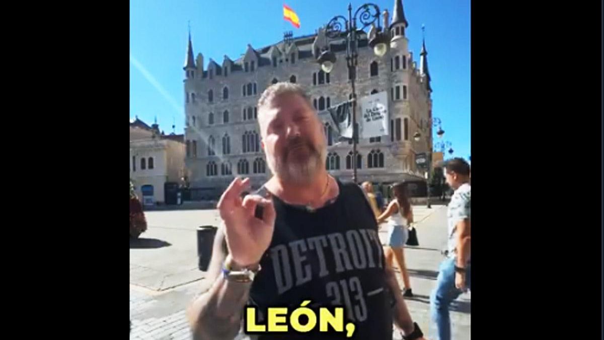Larry Shy, el influencer que considera León "la ciudad más bonita de España" y habla maravillas de la Catedral y la morcilla y cecina leonesa