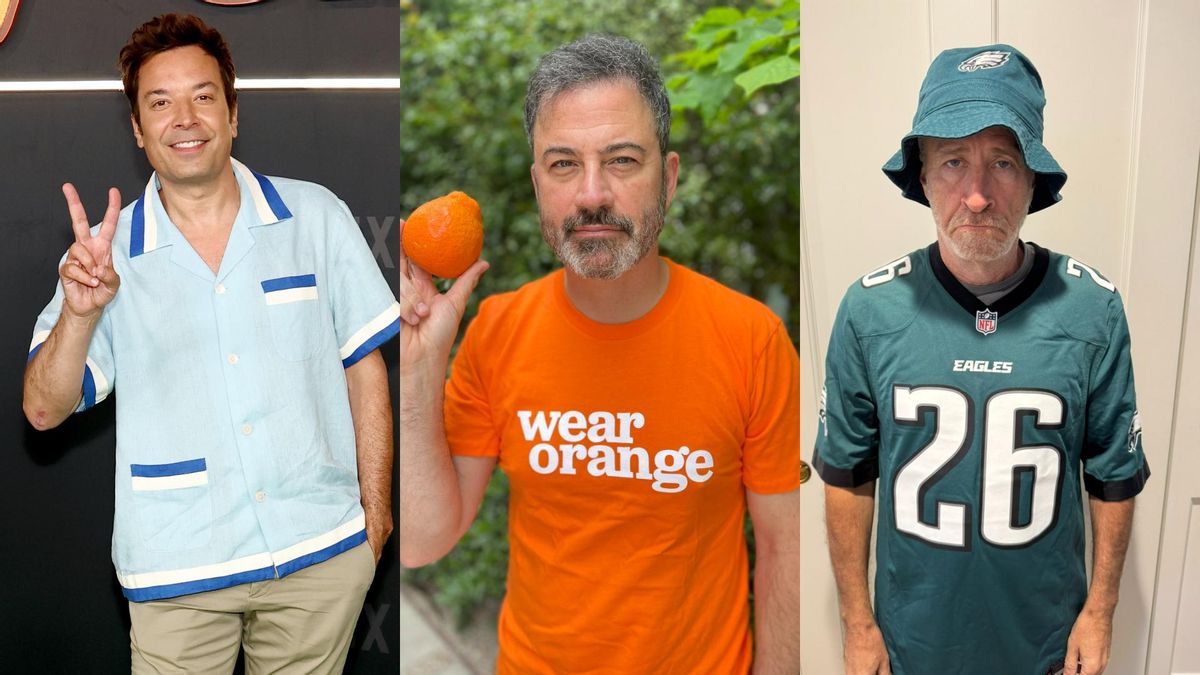 Jimmy Fallon, Jimmy Kimmel y Jon Stewart.