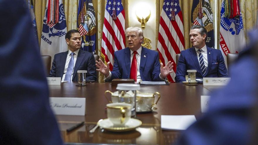 El presidente de EEUU, Donald Trump, durante la reunión de su gabinete en la Casa Blanca.