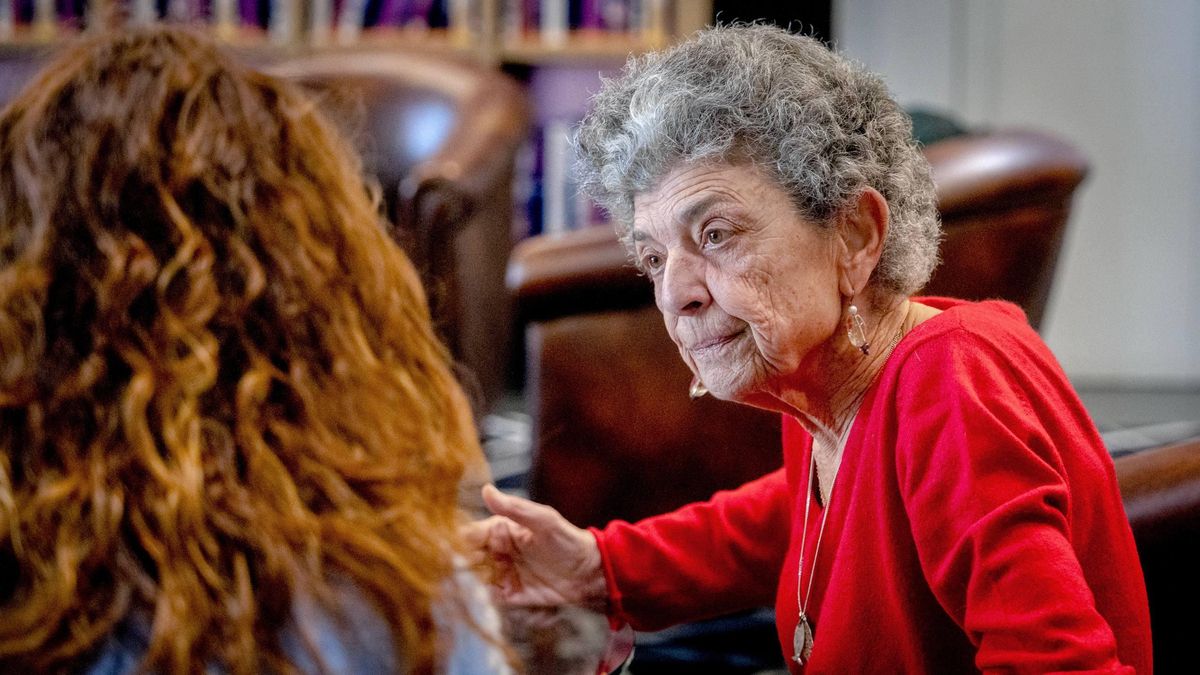 Sophie Bessis, en un momento de la entrevista.