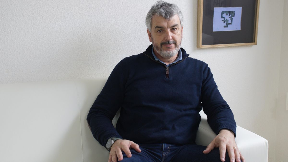 Oskar Martín, secretario general de UGT Andalucía, en la sede del sindicato en Sevilla.