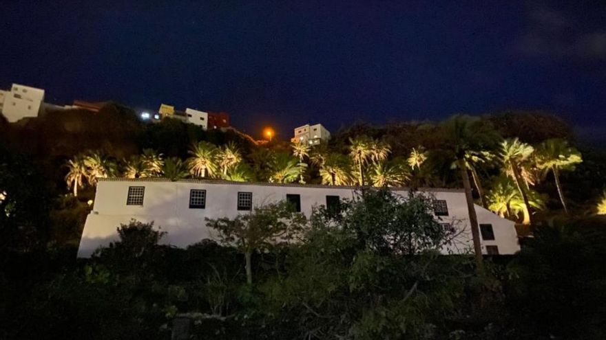 El palmeral de la Quinta Verde de la capital estrena iluminación