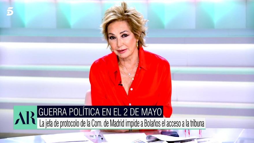 Ana Rosa Quintana carga contra Félix Bolaños tras el veto de Ayuso en el Dos de Mayo: "Me parece ridículo"
