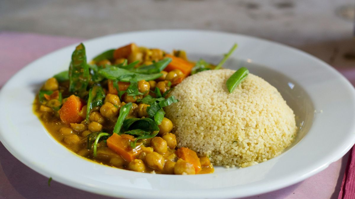 Garbanzos con calabaza.