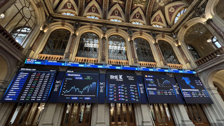 El IBEX sube un 1,24 % y supera los 14.200 puntos pese a las nuevas amenazas arancelarias de EEUU
