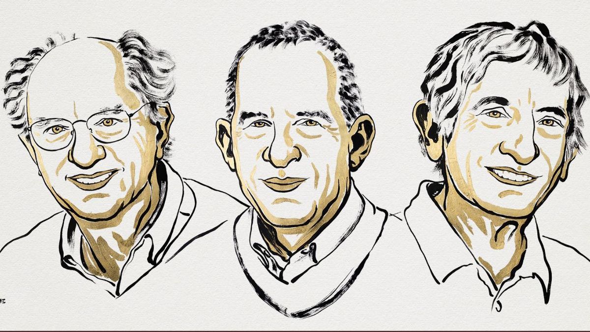 Los premiados con el Nobel de Física 2025, John Clarke, Michel H. Devoret y John M. Martinis.