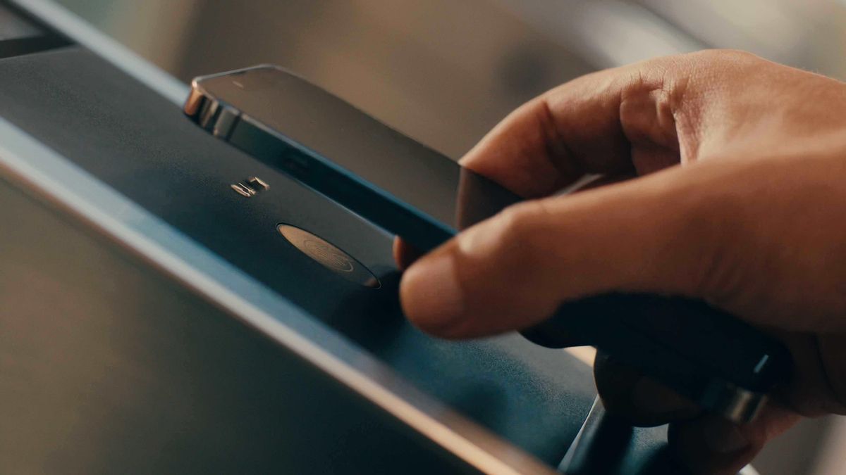 Ticket electrónico de transporte público.