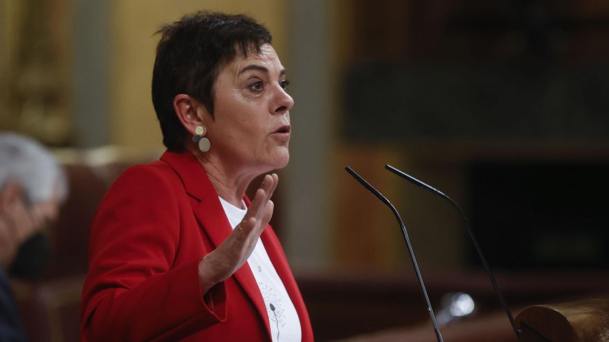 Imagen de archivo de la portavoz de EH Bildu, Mertxe Aizpurua. EFE/Juan Carlos Hidalgo