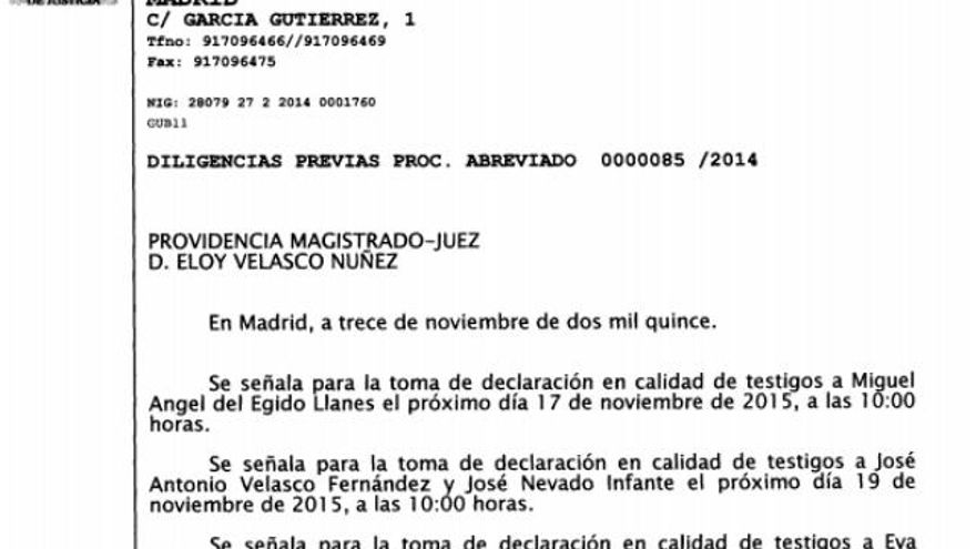 PROVIDENCIA PÚNICA CORRUPCIÓN DIPUTACIÓN TESTIGOS AUDIENCIA NACIONAL