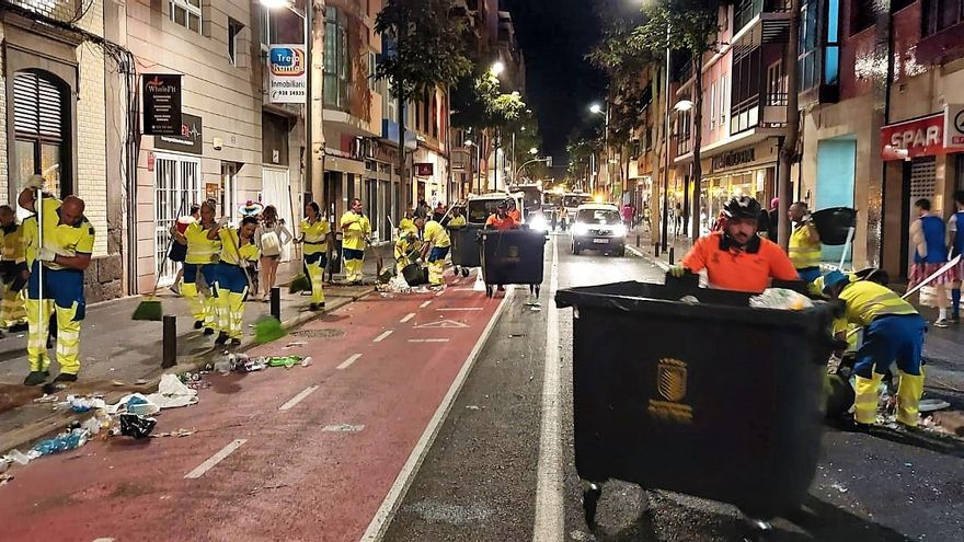 Dispositivo de Limpieza de la  Cabalgata de Las Palmas de Gran Canaria