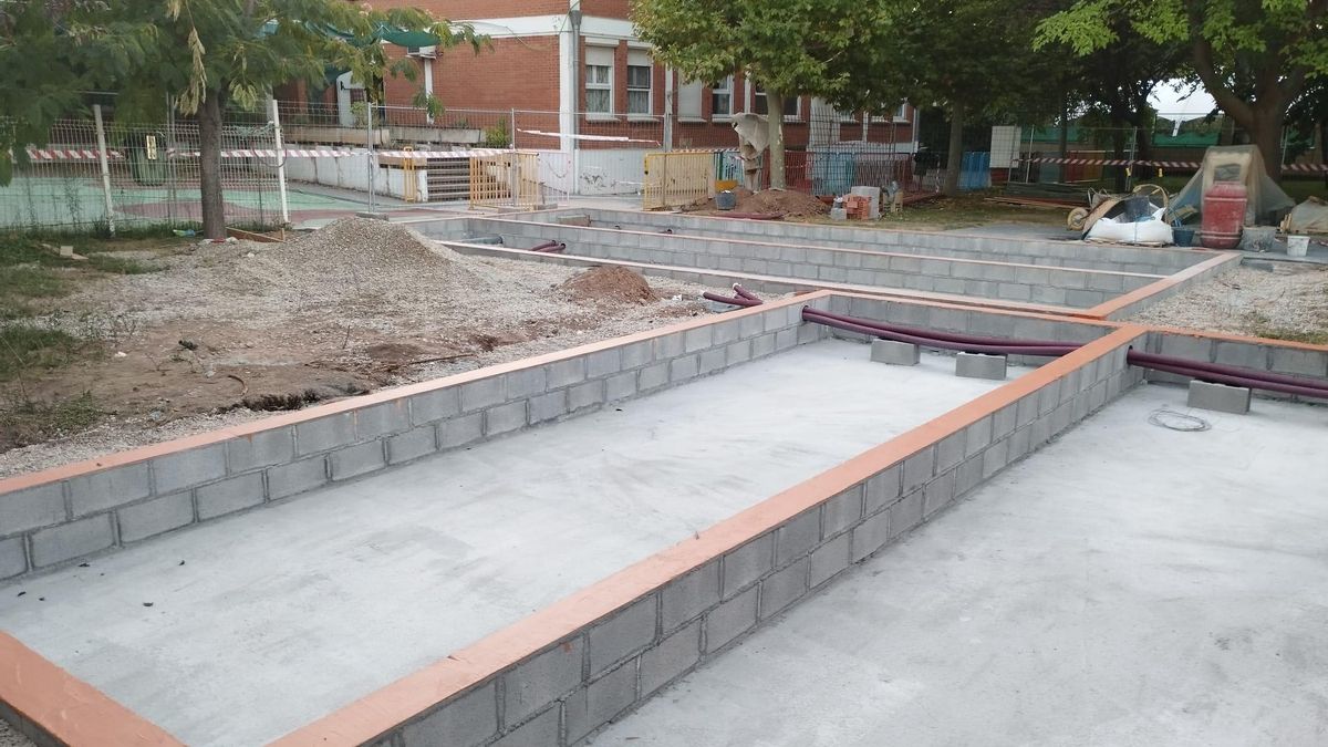 Obras en el colegio de Arnedo