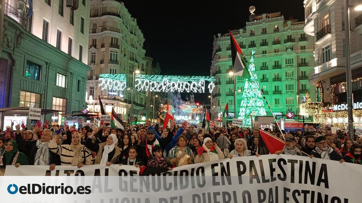 Miles de personas piden en Madrid un alto el fuego en Palestina ...