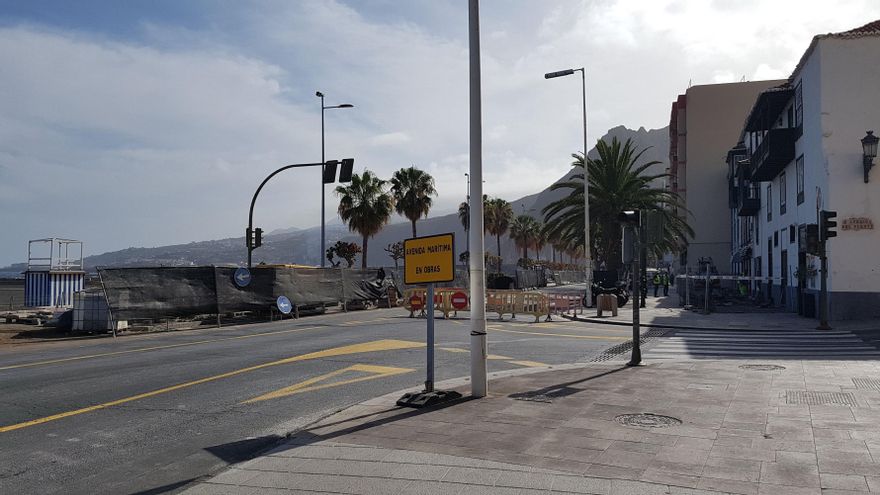 Imagen de archivo de las obras de remodelación de la Avenida Marítima de Santa Cruz de La Palma.