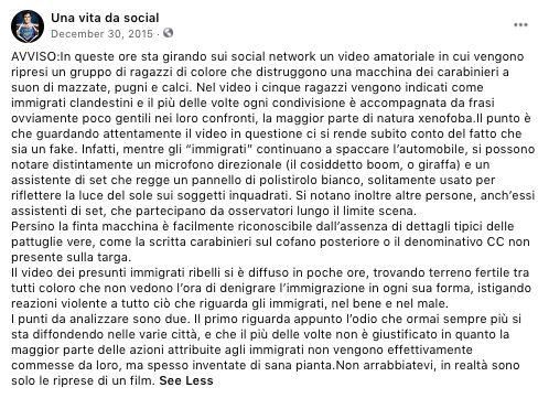 Comunicado de Facebook.