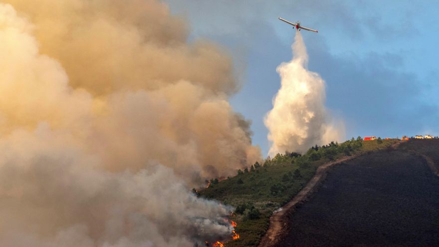 Un incendio en Salvaterra quema 200 ha y otro en Folgoso llega a 105 ha